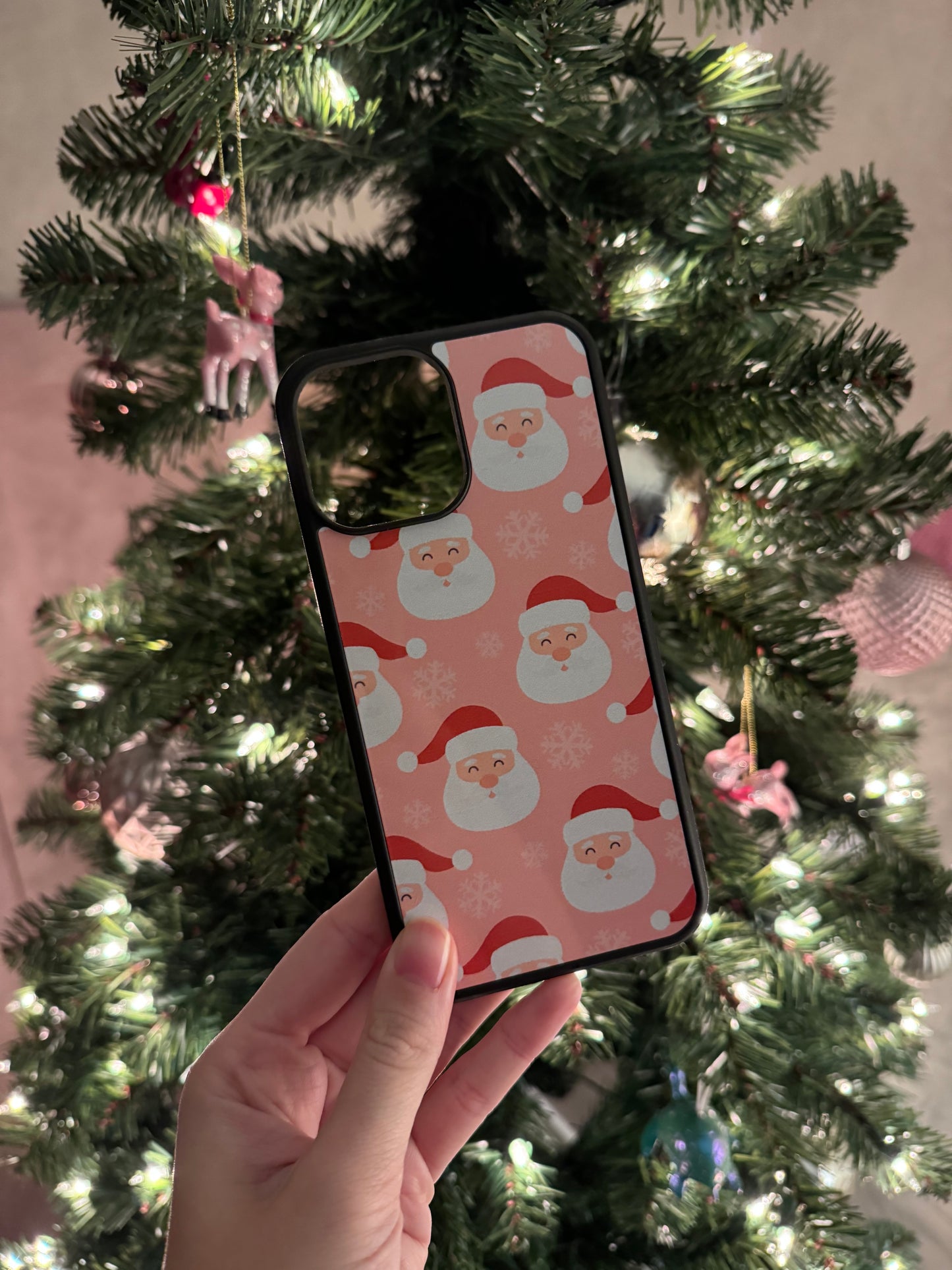 Pink Christmas Winter Inspired iPhone Case