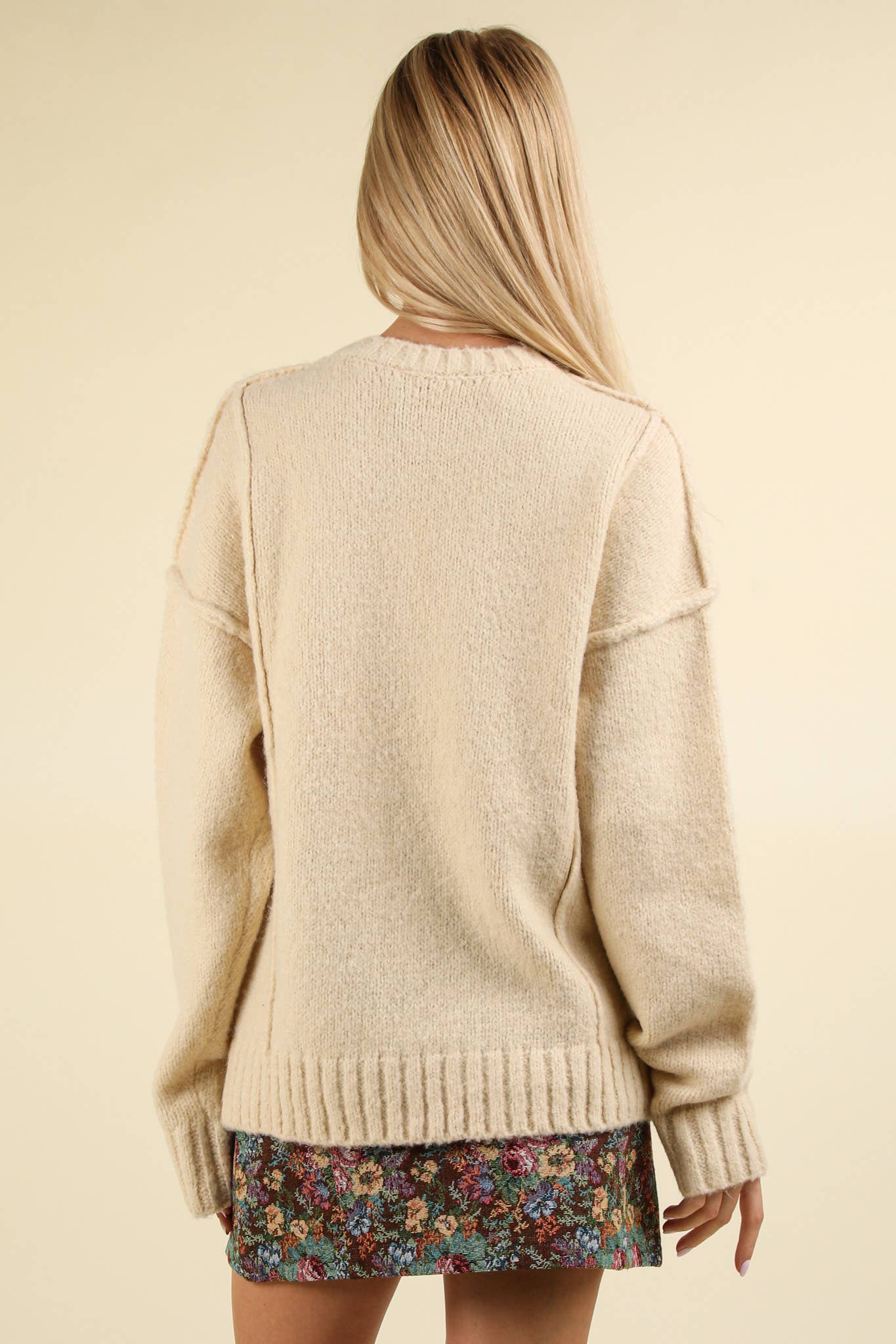 Ollie Oversized Sweater - Cream