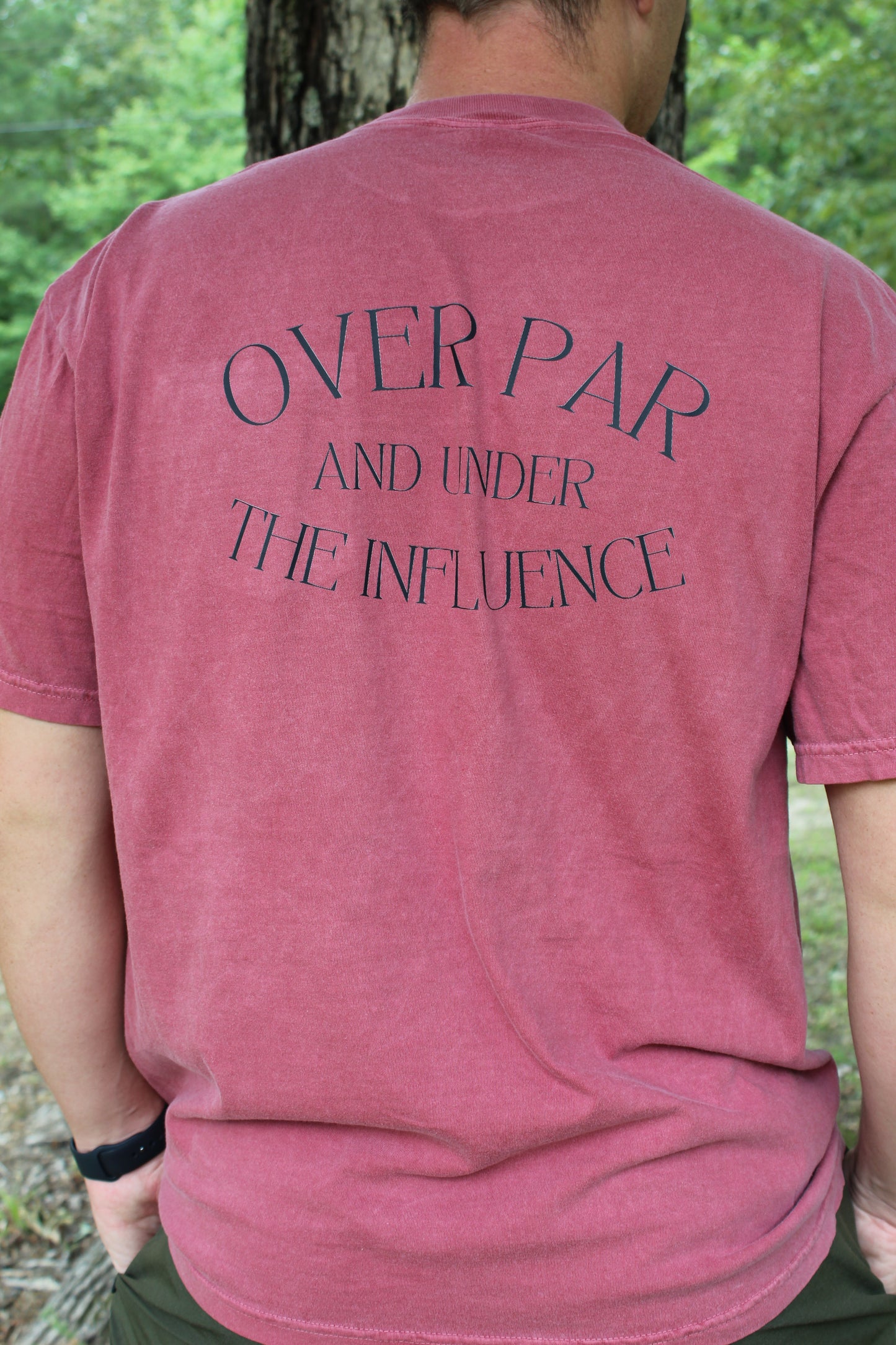 Over Par and Under the Influence Golf Pocket Graphic Tee