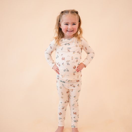 Bamboo 2-Piece Toddler Pajama Set - Summer Vibes