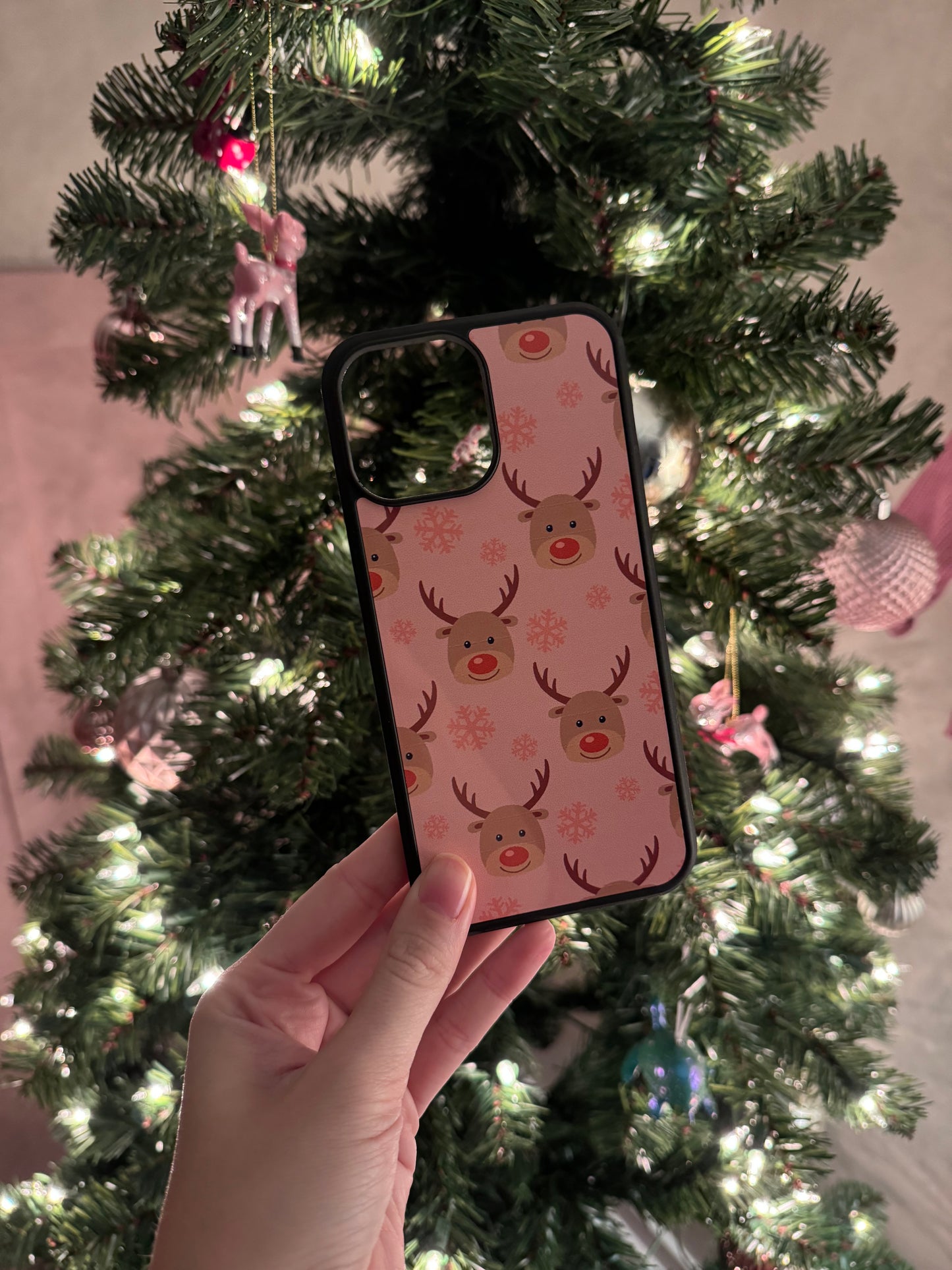 Pink Christmas Winter Inspired iPhone Case