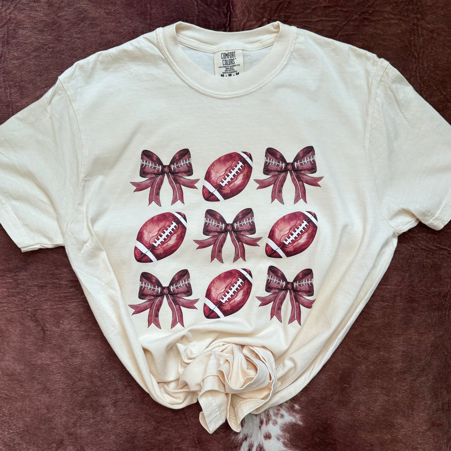 Footballs & Bows Graphic Tee