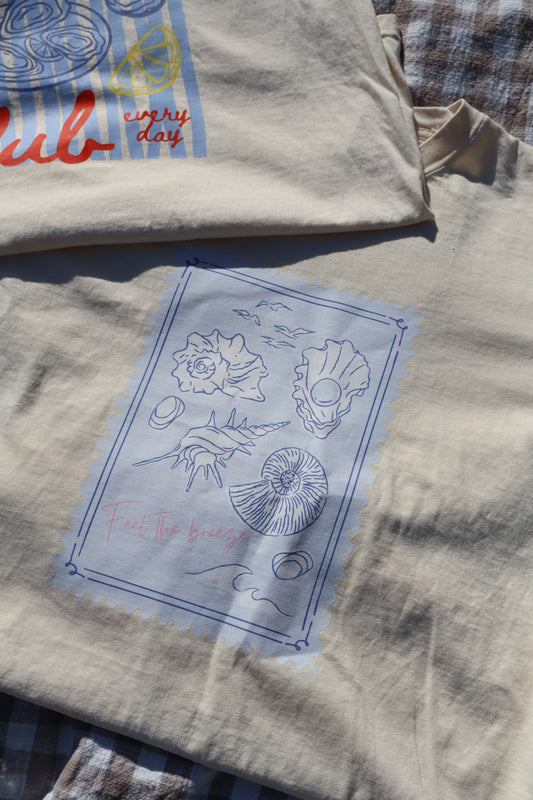 Seashell Stamp Graphic Tee