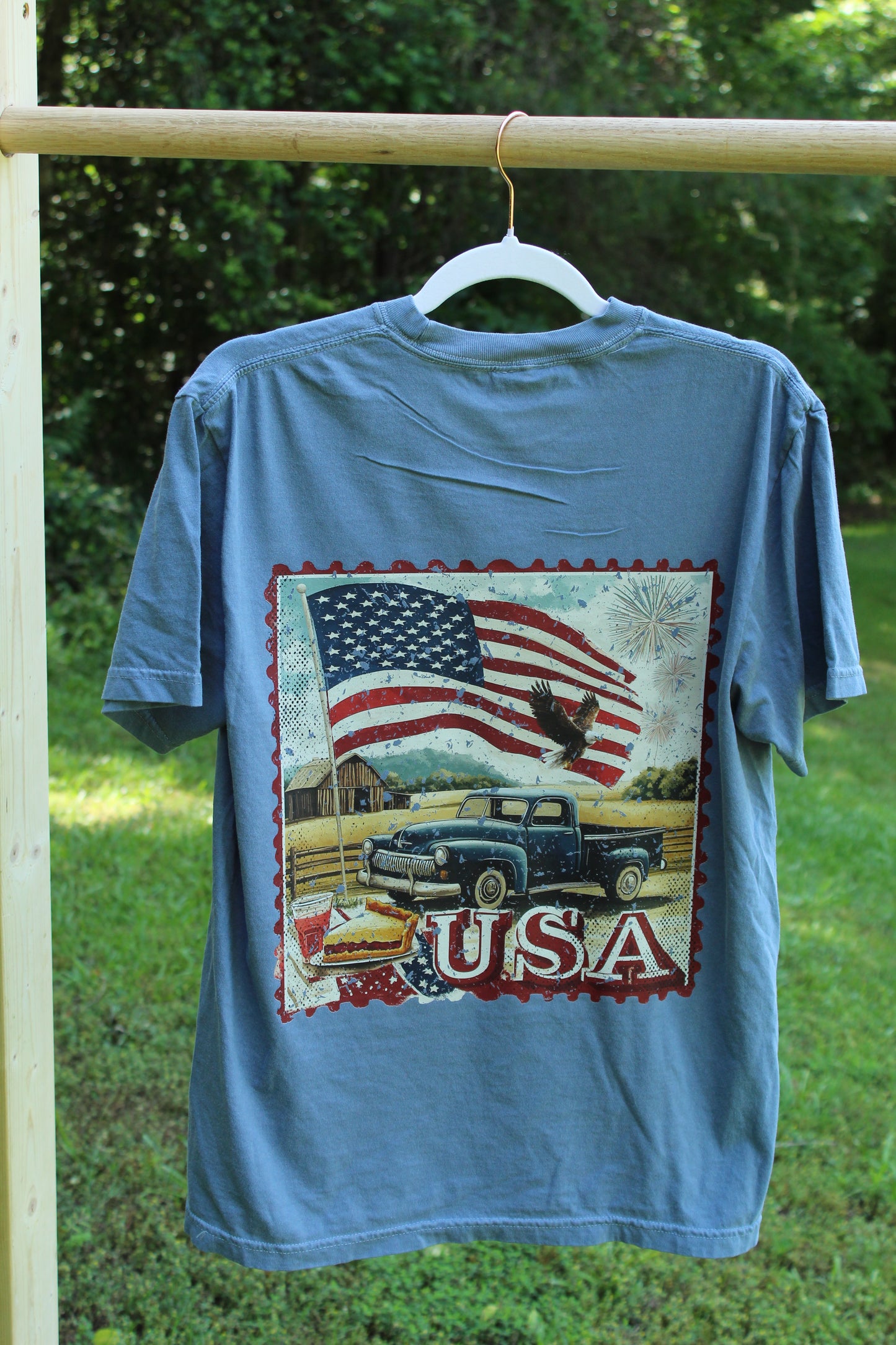 USA Stamp Pocket Tee