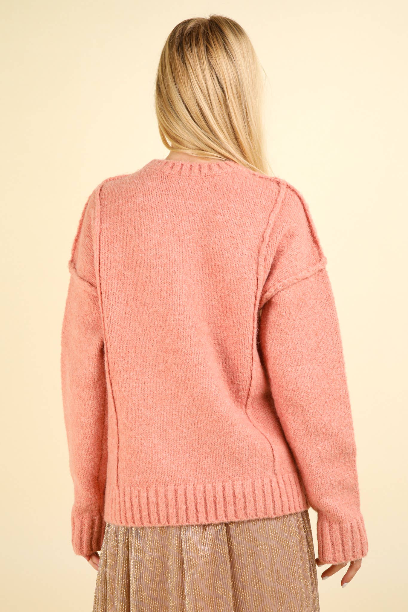 Ollie Oversized Sweater - Pink