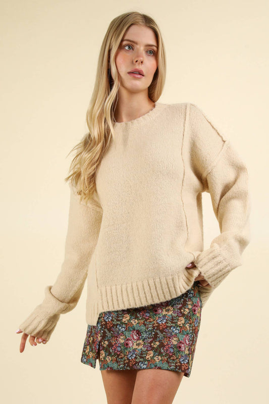 Ollie Oversized Sweater - Cream