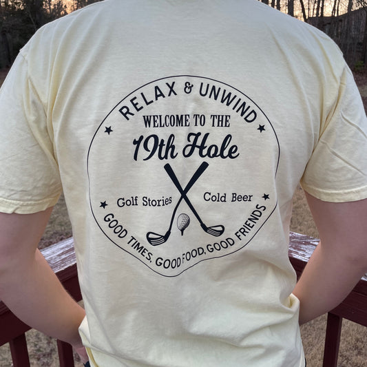 19th Hole Golfing Pocket Graphic Tee