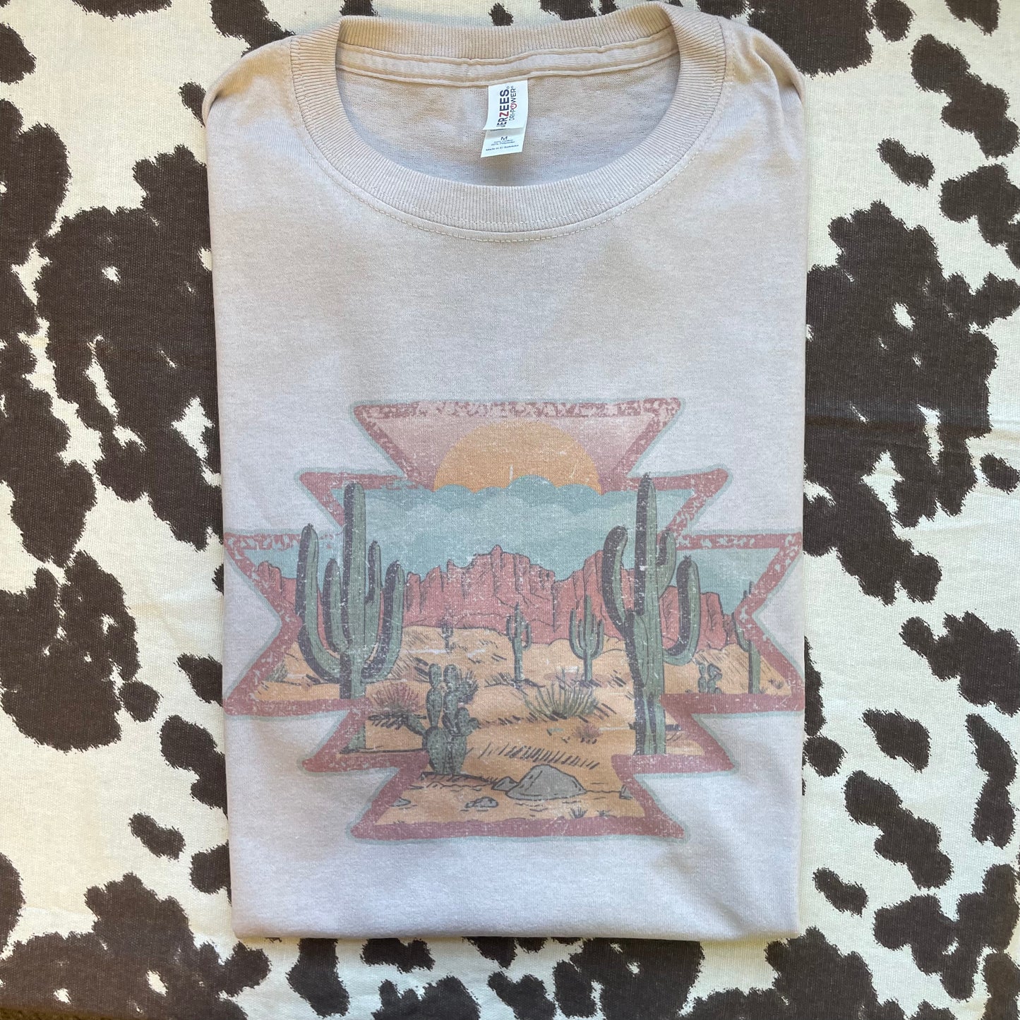 Aztec Desert Scene Western Graphic Tee